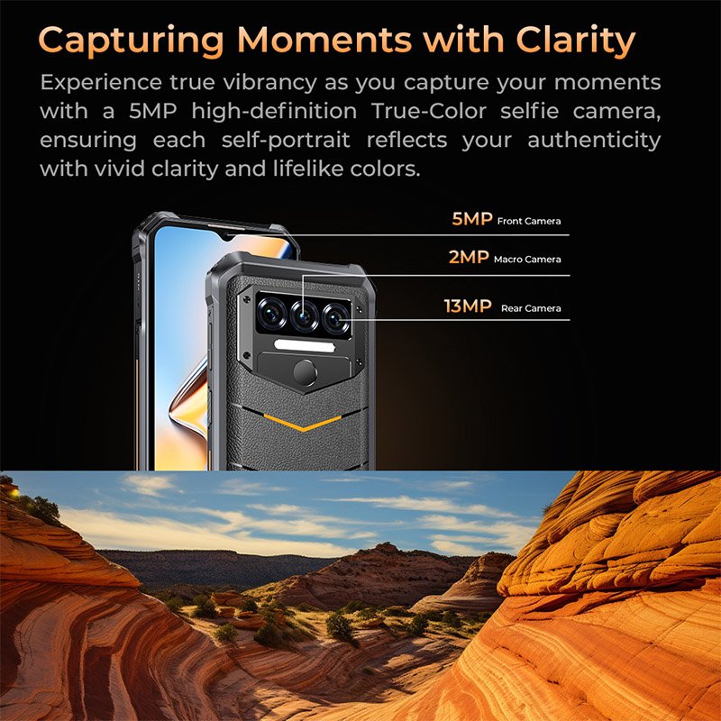 Fast Charging NFC 6.52 Inch Waterproof OUKITEL WP38 Rugged Smartphone with Big Battery